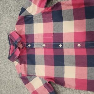 Cat & Jack Girl's Long Sleeve Button Up Shirt